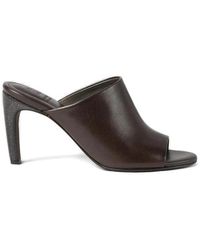 Brunello Cucinelli - Classic Leather Mules - Lyst