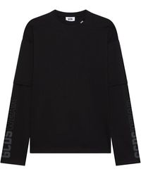Gcds - Tops ,Zwart ,Katoen Wear Bedrukt T-Shirt Met Lange Mouwen - Lyst