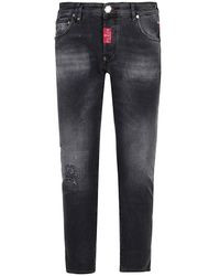 Femme Vêtements Jeans Jeans skinny Slim fit crystal belt jeans Jean Philipp Plein en coloris Noir 