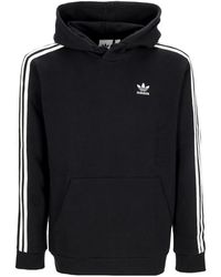 adidas - Fitness ,Zwart ,Katoen 3-Stripes Hoodie Sweatshirt - Lyst