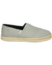 TOMS - Schoenen ,Grijs ,Linnen Lichtgrijze Instappers - Lyst