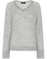 Bruuns Bazaar - Truien & Vesten ,Grijs ,Leer Fluffy Bbamera Knit - Lyst