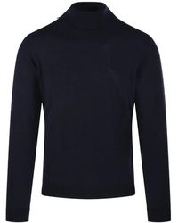 Roberto Collina - Truien & Vesten ,Blauw ,Wol Sweater Voor Mannen - Lyst