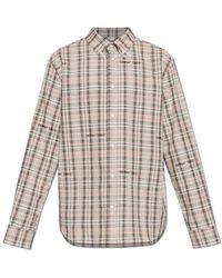 Off-White c/o Virgil Abloh - Overhemden ,Roze ,Katoen Shirt Met Geruit Patroon - Lyst