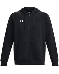Under Armour - Hoodies & Sweatvesten ,Zwart ,Katoen Rival Fleece Hoodie Full-Zip - Lyst