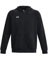 Under Armour - Hoodies & Sweatvesten ,Zwart ,Katoen Rival Fleece Hoodie Full-Zip - Lyst