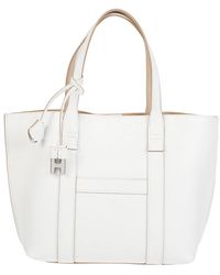 Hogan - Tassen ,Wit ,Leer Small Script Shopping Bag - Lyst