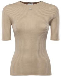 Courreges - Tops ,Bruin ,Katoen T-Shirts - Lyst