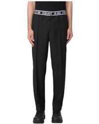 Versace Jeans Couture - Moderne Schwarze Hose Mit Elastischem Bund - Lyst