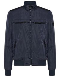 Peuterey - Jassen ,Blauw ,Nylon Iridescent Nylon Taffeta Biker Jacket - Lyst