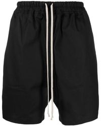 Rick Owens - Schwarze shorts mit elastischem bund - Lyst