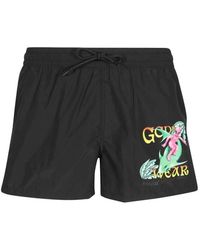 Gcds - Badmode ,Zwart ,Polyester Sneldrogende Zwemshorts - Lyst