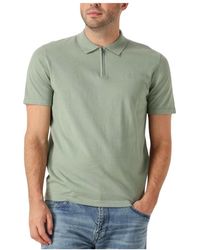 Dstrezzed - Tops ,Groen ,Katoen Groene Zip Polo - Lyst