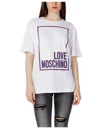 Love Moschino - Camiseta estampada para mujer - Lyst