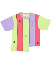 PUMA - Tops ,Veelkleurig ,Katoen Asymmetrische Lily Pad Tee - Lyst