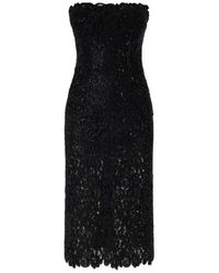 Ermanno Scervino - Kleedjes ,Zwart ,Jurk Met Borduursel - Lyst