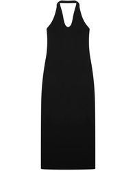 TOTEME - Kleedjes ,Zwart ,Compact Knit Halter Dress - Lyst