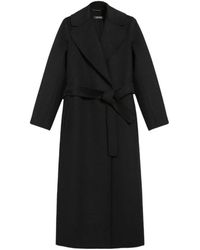 Max Mara - Jassen ,Zwart ,Wol Poldo Robe Coat - Lyst