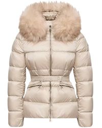 Moncler - Jassen ,Leer Boed Kort Donsjack - Lyst