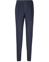 Incotex - Broeken ,Blauw ,Blauwe Klassieke Broek Verhoog Stijl - Lyst