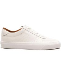 Moncler - Sneakers bianche in pelle con lacci - Lyst