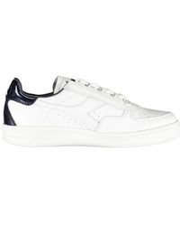 Diadora - Weiße Stoff-Sneaker Mit Kontrastdetails - Lyst