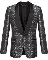 Billionaire - Jassen ,Zwart ,Wol Jacquard Wollen Dinner Jacket - Lyst