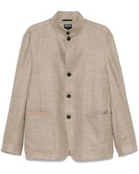 ZEGNA - Luxuriöse kaschmir seiden leinen jacke - Lyst