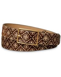 Tory Burch - T Monogram Haircalf Riem - Lyst