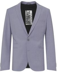 DRYKORN - Jassen ,Blauw ,Katoen Stijlvolle Blazer - Lyst