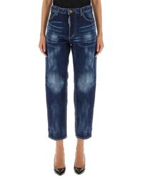 DSquared² - Jeans ,Blauw ,Katoen Boston Jeans Met Knoopsluiting - Lyst