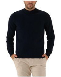 Anerkjendt - Truien & Vesten ,Blauw ,Wol Lamswol Gebreide Trui - Lyst