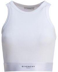 Givenchy - High-Neck Fitted Top With Contrasting Hem Band - Lyst