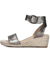 Omoda - Schoenen ,Grijs ,Zilveren Espadrilles Met Sleehak - Lyst