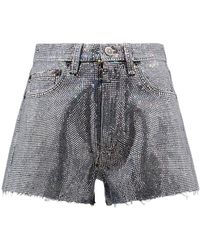 Maison Margiela - Shorts in cotone con chiusura a zip e bottone - Lyst