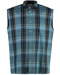 Vetements - Geruite Flanellen Shirt Met Logo Patch - Lyst