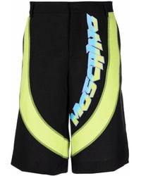 Moschino - Korte Broeken ,Zwart ,Wol Casual Zwarte Wol Mohair Shorts - Lyst
