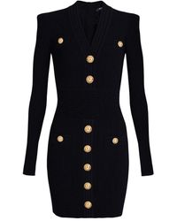Balmain - Geripptes Minikleid - Lyst