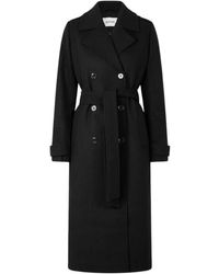 Modström - Jassen ,Zwart ,Wol Shaymd Coat - Lyst