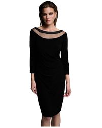 Joseph Ribkoff - Kleedjes ,Zwart ,Polyester Midi Jurk - Lyst