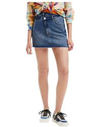 Desigual - Denim Rok - Lyst