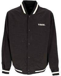 Vans - Jassen ,Zwart ,Nylon Zwarte Varsity Jack Lichtgewicht Ongevoerd - Lyst