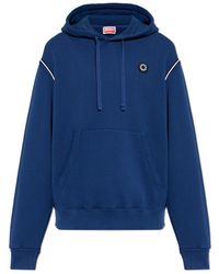 KENZO - Hoodies & Sweatvesten ,Blauw ,Katoen Hooded Sweatshirt - Lyst