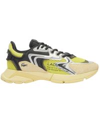 Lacoste - Sneakers contrasto l003 neo giallo/nero - Lyst