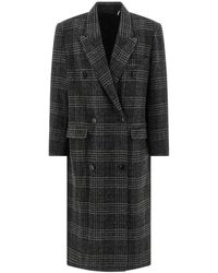 Isabel Marant - Lexana Lange Geruite Jas - Lyst