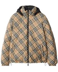Burberry - Geruit Patroon Omkeerbare Hoodie - Lyst