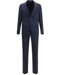 Lardini - Kostuums ,Blauw ,Wol Verfijnd Wollen Pak Ensemble - Lyst