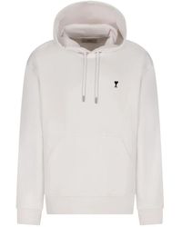 Ami Paris - Hoodies & Sweatvesten ,Wit ,Molleton Tactische Jas - Lyst