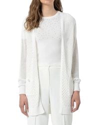 Fracomina - Truien & Vesten ,Nylon Lange Gebreide Cardigan - Lyst