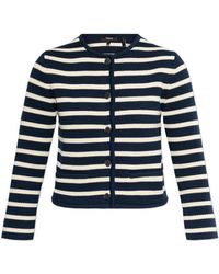 Theory - Truien & Vesten ,Blauw ,Katoen Vest Met Streepmotief - Lyst